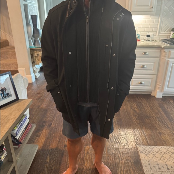 Wool blend black jacket by Cole Haan like new. My husband wore twice ! - Picture 5 of 7